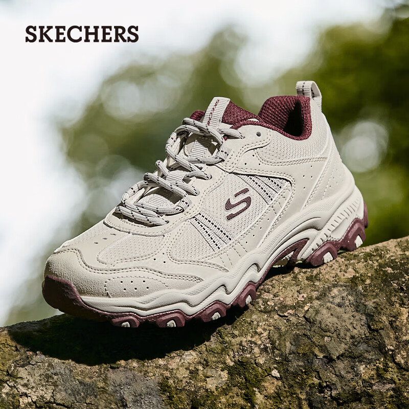 斯凯奇（Skechers）云野鞋女鞋秋季耐磨户外徒步鞋舒适休闲老爹鞋180125 NTBG/NTBG 37