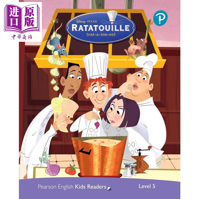 英文原版 级别5 迪士尼儿童读物 料理鼠王含音频Level 5 Disney Kids Readers Ratatouille Pack Pearson English