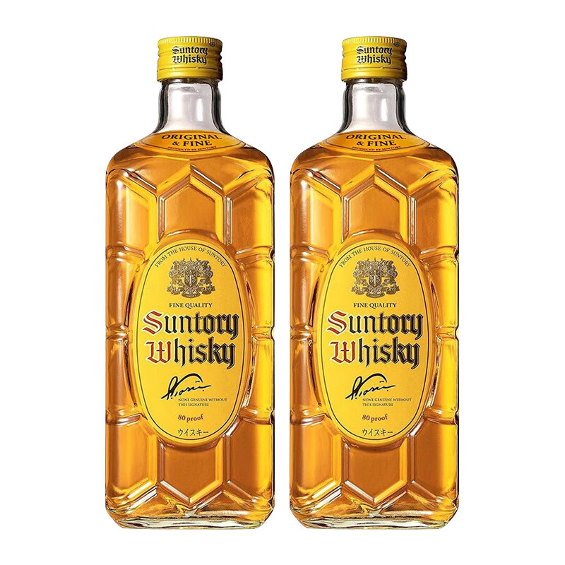 三得利（Suntory）名企严选 Suntory 三得利角瓶角瓶威士忌洋酒 日威响牌山崎白州 三得利角瓶角牌威士忌700mL2瓶