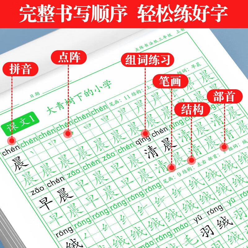 【2025新版】三年级上册同步练字帖语文人教版钢笔硬笔书法练字本正楷书笔画笔顺儿童铅笔描红练习写字每日一练楷体组词识字作文阅读理解专项训练字帖小学生专用 【2本】三上同步字帖+三下同步字帖 三年级