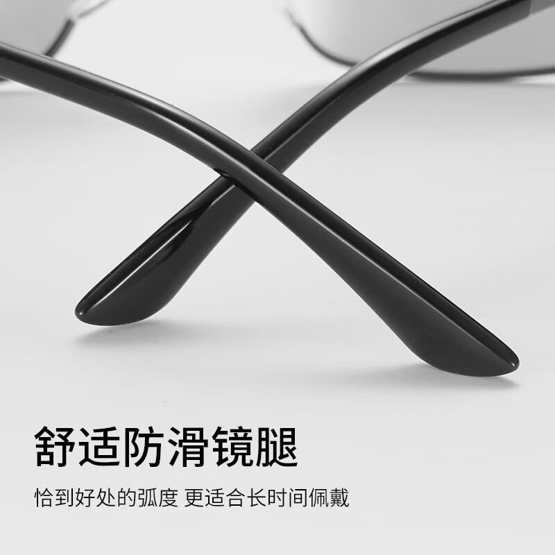 蔡司（ZEISS）镜片可选太阳镜男士日夜两用偏光镜开车专用近视墨镜变色驾驶眼镜 经典黑-colorein偏光灰片【白天专用】