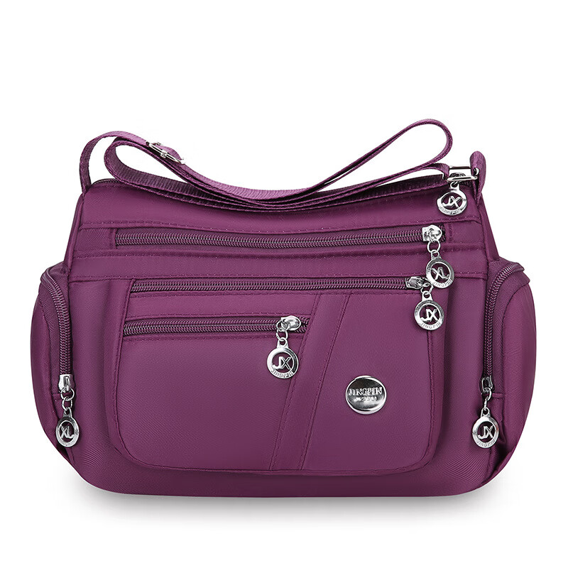 厂家单肩包女时尚休闲大容量女包户外通勤斜挎包中老年妈妈包 紫色