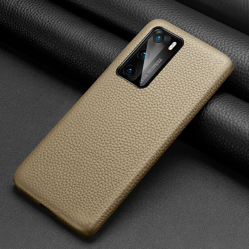 华为p40轻奢真皮【大象灰】手机膜