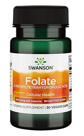 斯旺森swanson斯旺森800mcg活性叶酸 6s-5甲基四氢叶酸孕期防止管 型