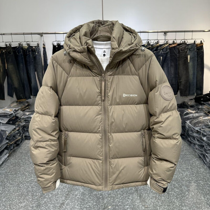 胖 東 来品质羽绒服025新款男士服短款青年百搭保暖潮流连帽加厚 黑色 L 建议(120-135)斤