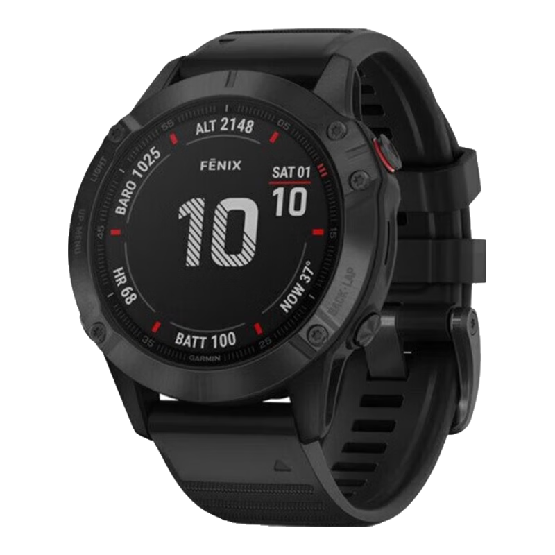 佳明（GARMIN）fenix 6系列心率血氧检测户外跑登山跑步多功能运动智能男女手表 6黑色-版010-02158-01