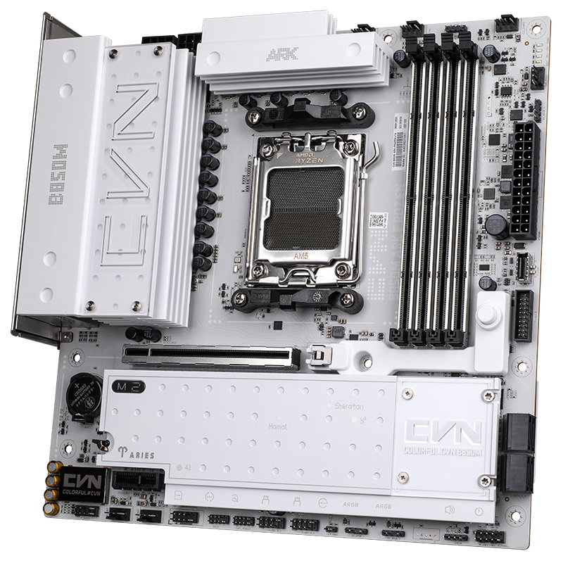 七彩虹（Colorful）CVN B850M ARK FROZEN V14主板 方舟 支持CPU 9900X/9950X/9800X3D (AMD B850/socket AM5) 1194元(需领券)