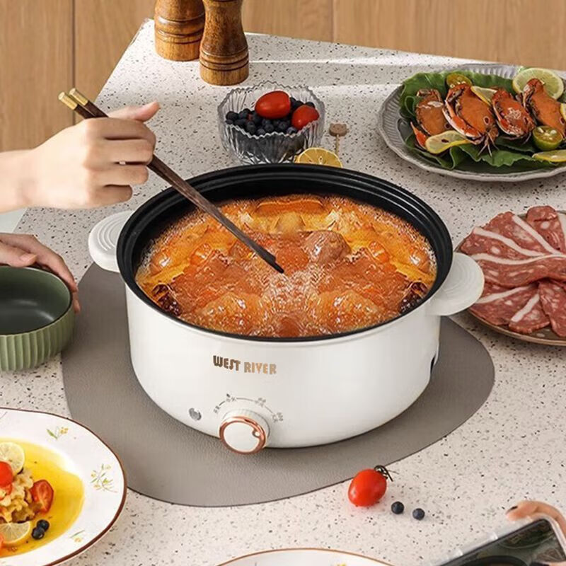 德国全自动一体炒菜电炒锅多功能料理锅蒸煎炒涮不粘电火锅电蒸锅 防干烧保护[特厚款]五十年换新 限时:2.6升[可煎炒蒸炖]