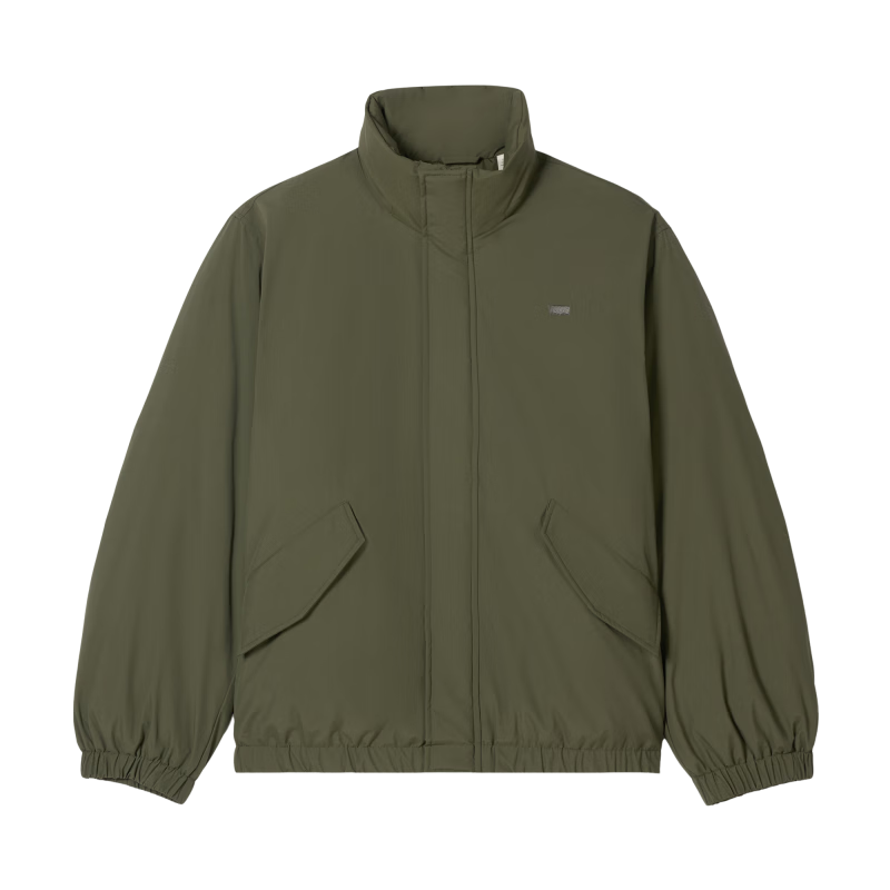 Levi's李维斯情侣同款简约休闲轻薄防寒舒适保暖羽绒服休闲外套 深绿色 L 女生建议拍小一码