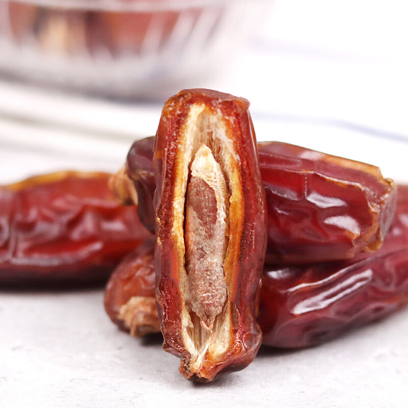 鮮記沙特椰棗新鮮大顆粒黃金黑棗果干果脯椰棗休閑零食即食小吃 1件 沙特椰棗500g