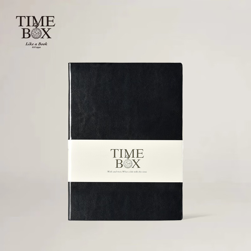 Time box日程本仿皮記事本辦公商務(wù)簡約日本紙筆記本文藝ins風(fēng)創(chuàng)意精致大學(xué)生 B5大號-油蠟黑