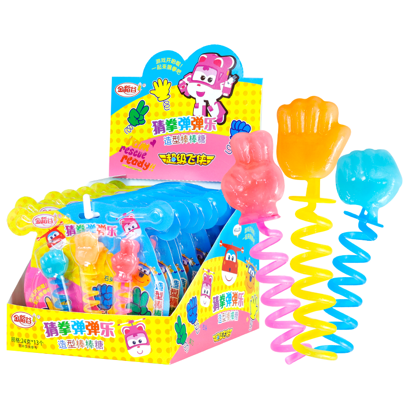金稻谷（jindaogu）猜拳弹弹乐棒棒糖 超级飞侠联名 24g 儿童零食 休闲解馋 生日礼物
