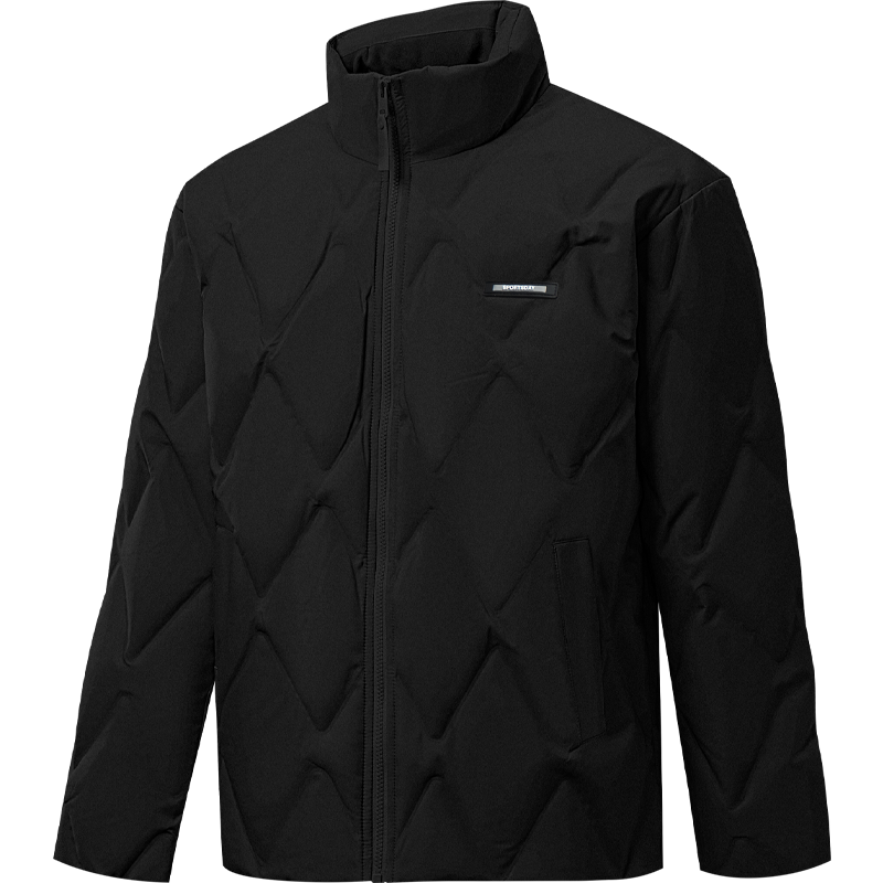 海澜之家（HLA）羽绒服男25新款运动SPORTSDAY抗静电外套男冬季 黑色3C L 175/92A 推荐140-160斤