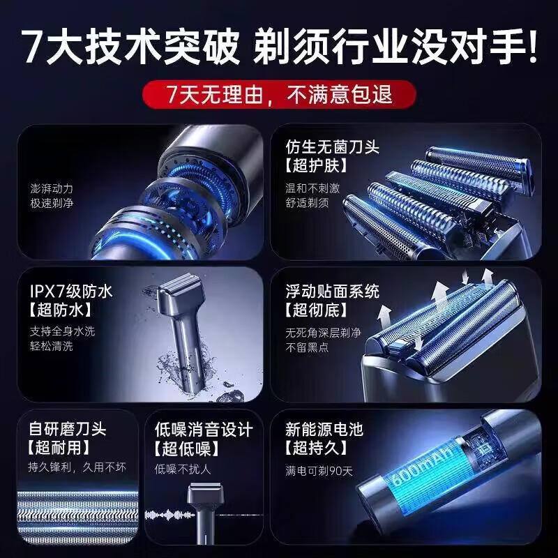 RASW德国剃须刀往复式小锤子刮胡刀电动便携迷你情人节送男士男友父亲礼物高定礼盒送男朋友老公父亲 【 锖色】深层剃净 净无黑点 送礼专属礼盒