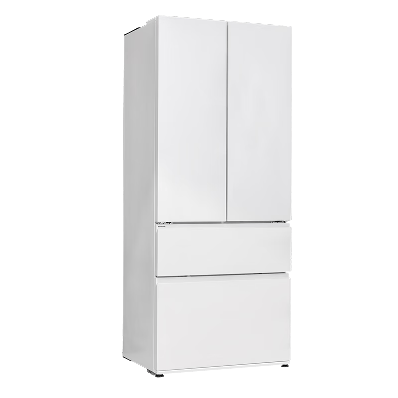 松下大白冰箱462升法式四开门双系统三循环超薄零嵌入式一级能效风冷无霜变频NR-EW46TPB-W国家补贴