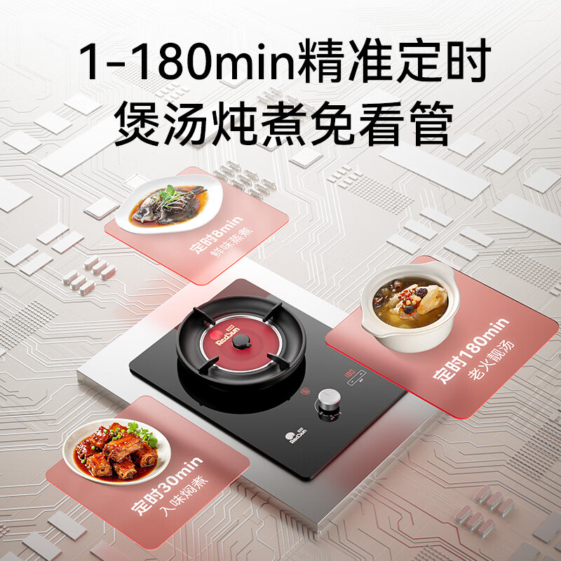红日（RedSun）猛火单灶180min智能定时70%热效率DX03防烫熄火保护红外线燃气灶具台嵌两用节能省气 DX03液化气20Y