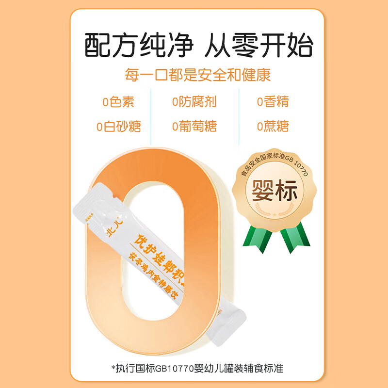 北儿优护娃 郫积康 儿童积食 消化不好 茯苓山楂鸡内金特膳饮中药食品 郫积康 茯苓鸡内金【满额赠玩具】 30条*1罐