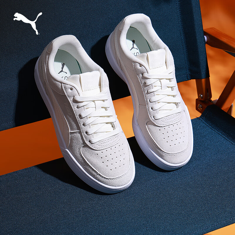 彪马（PUMA）经典美式休闲小白鞋男女款新款运动板鞋CAVEN 391939 燕麦灰-米白色-04 42