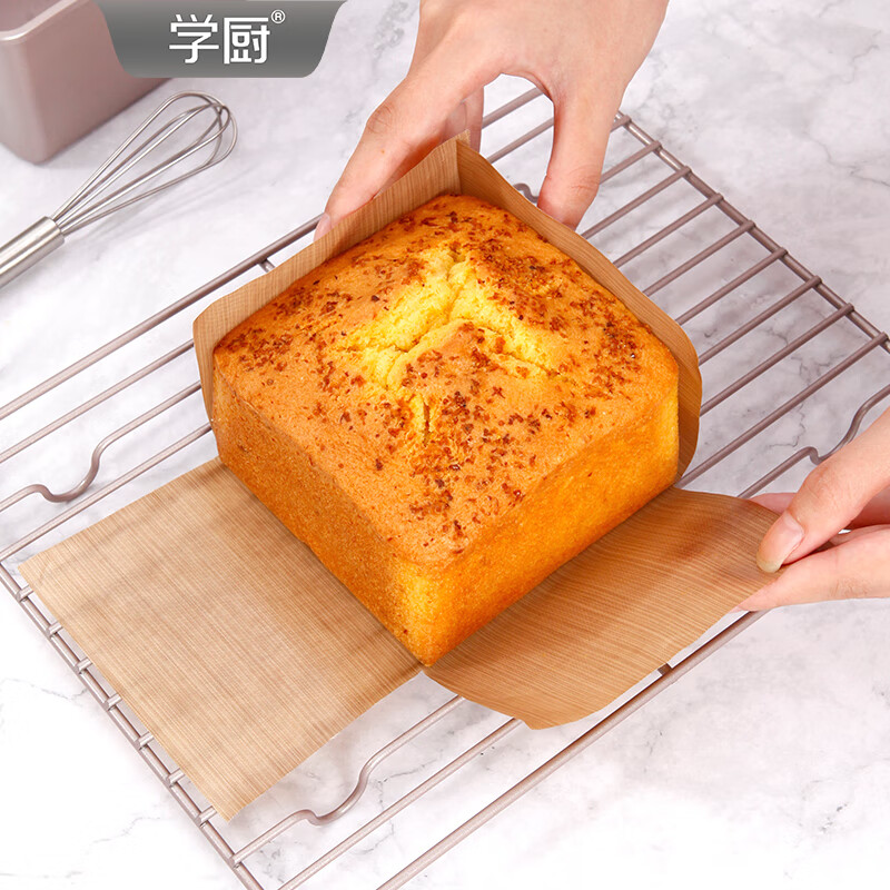 学厨玉桂狗面包模具蜂蜜蛋糕模具不粘5寸正方形烘焙模具家用多功能 5号不粘油布WK10073