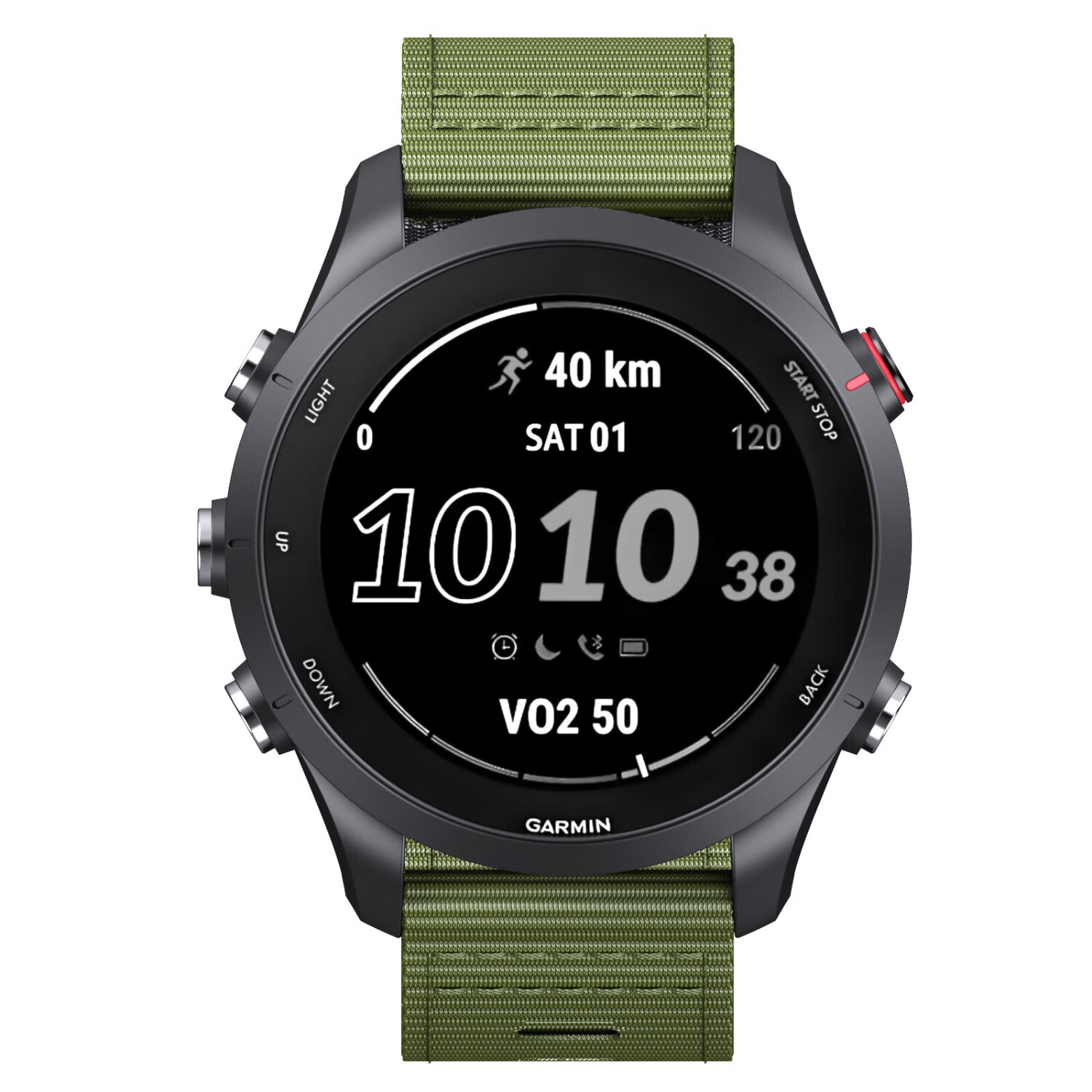 ENDUROBAND适用佳明Garmin手表表带 适配255/265/965/745/venu3/2原装战术尼龙快拆表带 军绿色 22mm通用快拆接口