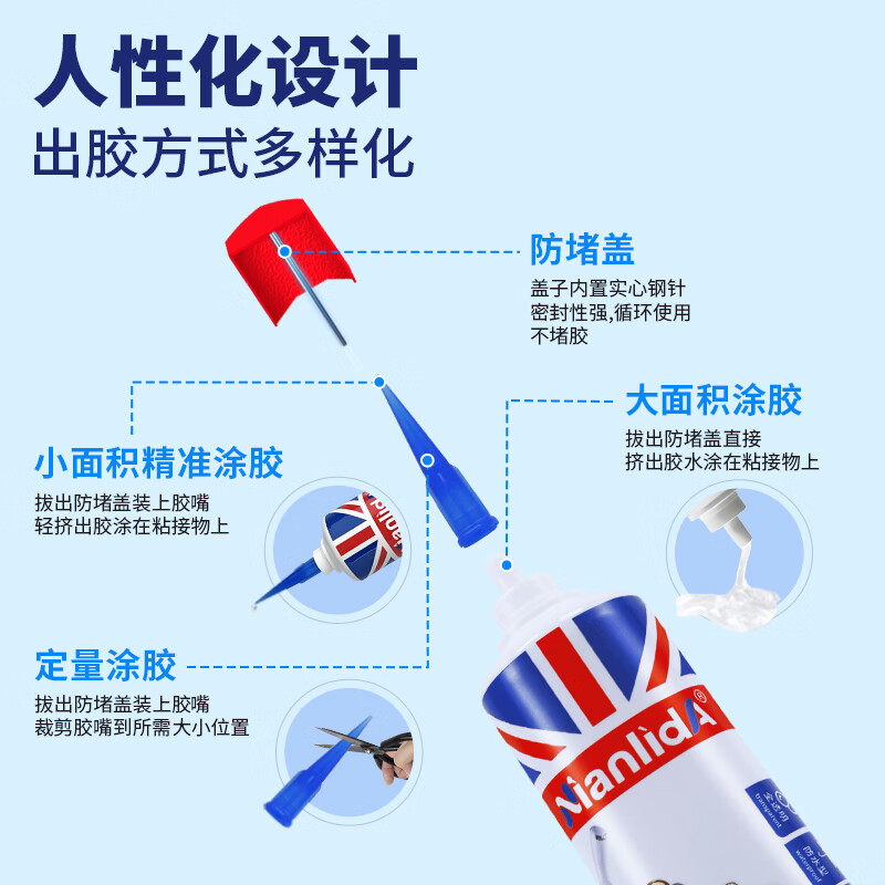 NianlidA【英国品牌】耳机专用胶水 无线蓝牙入耳运动耳机开胶专用软胶强力前腔密封维修 耳机专用胶【快速粘接】50ml