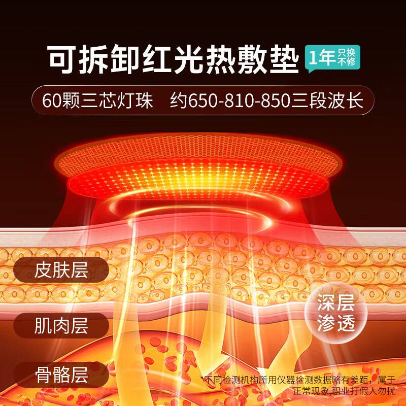 温拿红光理疗腰带腰椎间盘突出医用腰托劳损热敷康复男女支撑护具 第5代四重防护支撑护腰:男士适用 XL码 (130-170斤)