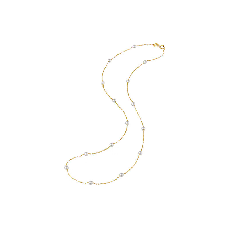 大溪地滿天星淡水珍珠項(xiàng)鏈18K金頸鏈珍珠鎖骨鏈送禮珠寶飾品 18K金淡水極光滿天星項(xiàng)鏈