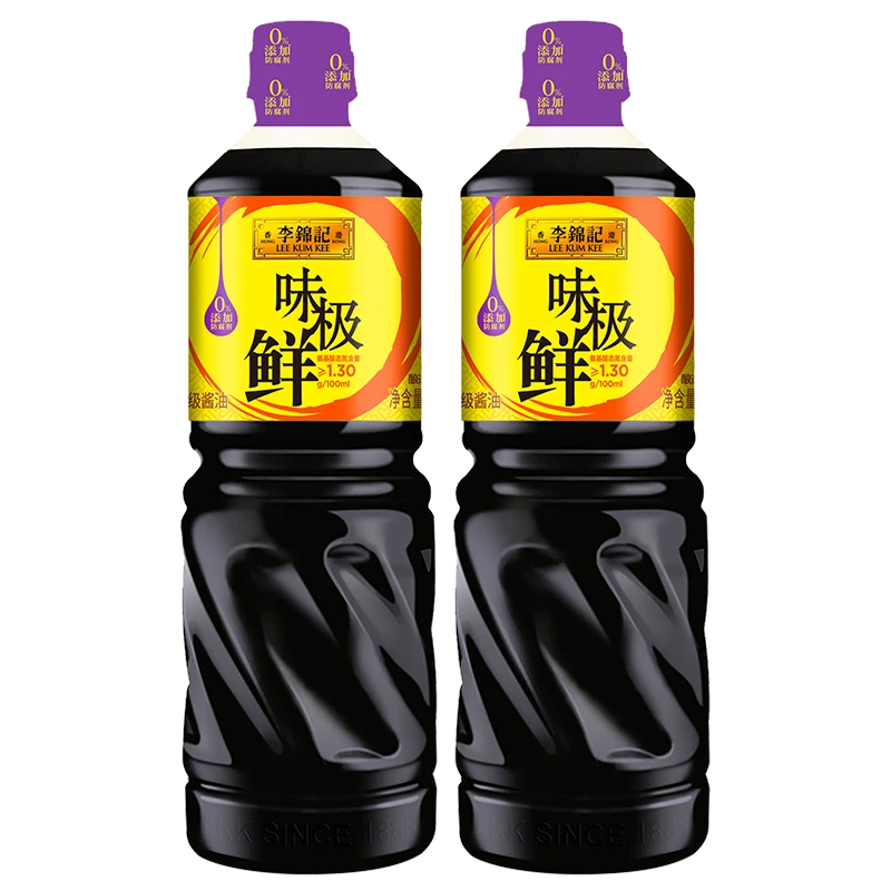 雙11：李錦記 味極鮮醬油 特級 0添加防腐劑 1.2kg*2