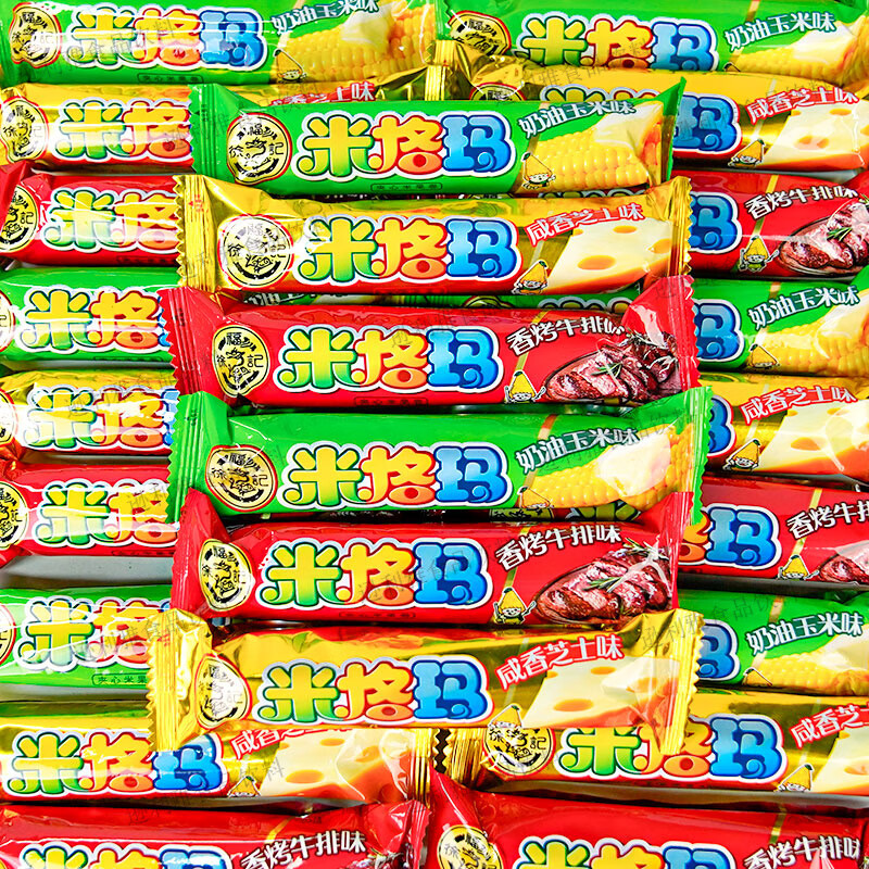 徐福记米格玛夹心米果卷芝士味小包装糙米果棒饼干散称休闲零食 【奶油玉米味】5根