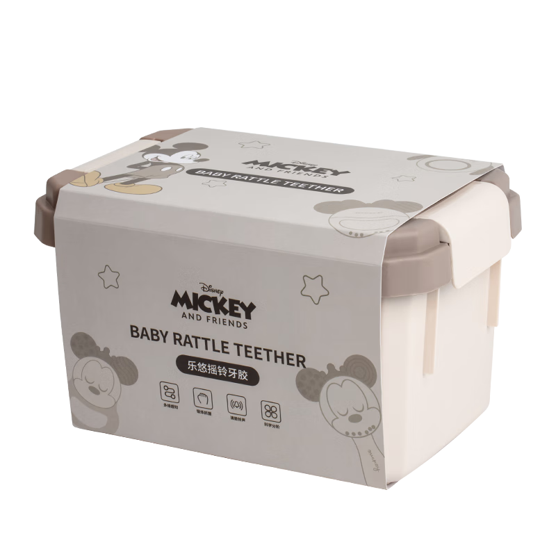 迪士尼（Disney）婴儿摇铃礼盒牙咬胶捏捏乐安抚玩具0-1岁宝宝哄睡抓握新生儿礼物