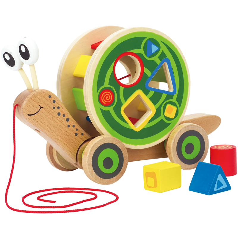Hape拖拉玩具木质学步手拉牵绳玩具