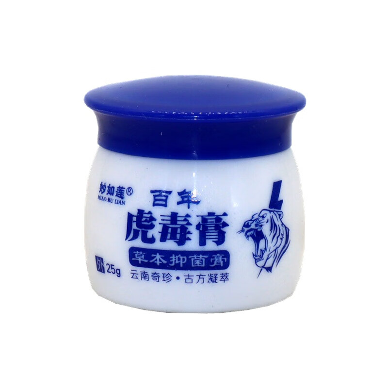 妙如莲百年虎毒膏皮肤外用缓解皮肤不适乳膏草本膏 1盒装