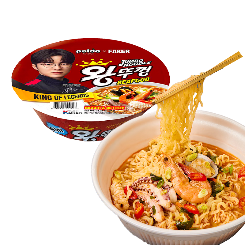 八道paldo韩国进口八道Faker李相赫联名海鲜大碗面120g 方便面泡面