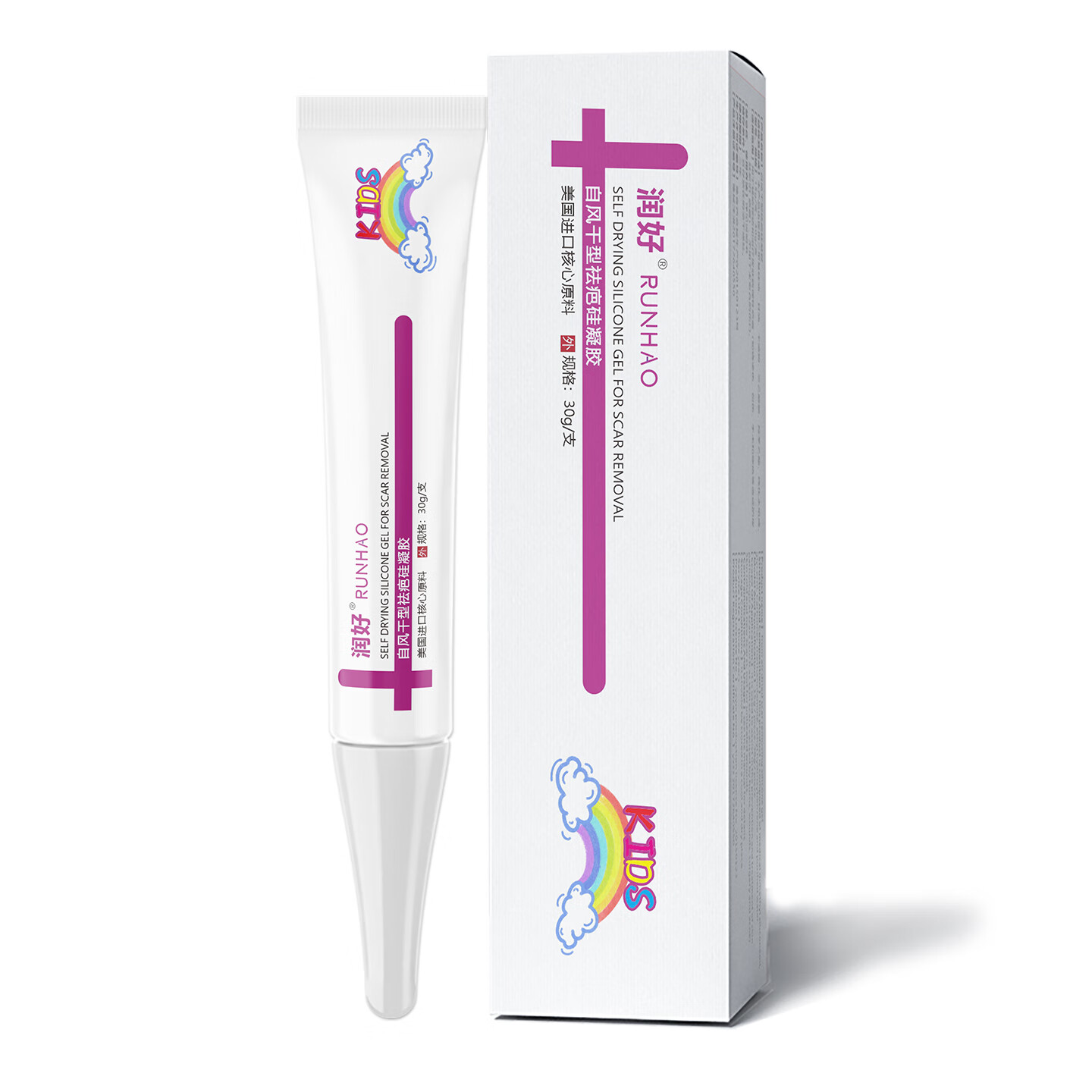 润好儿童祛疤硅凝胶手术烧烫伤新旧创伤磕碰疤痕去疤除疤医用自风干型 儿童款30g1支体验装【轻微小面积疤痕淡化】