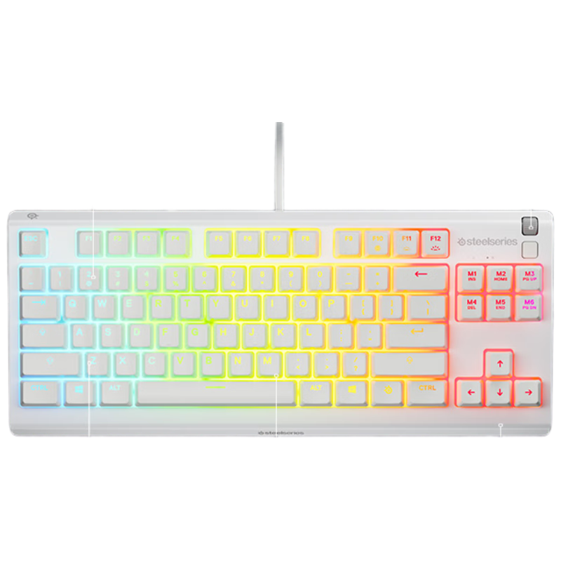 賽睿（SteelSeries）Apex 3 TKL電競游戲鍵盤緊湊型有線鍵盤 8區(qū)域RGB背光IP32 84鍵 霜凍藍