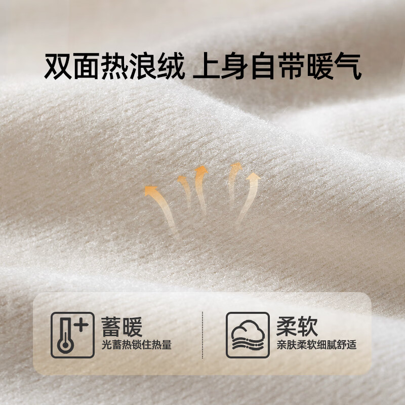 小野和子半拉链打底衫内搭上衣秋冬小高领修身2025新款长袖白t恤 【双面磨毛绒蓄热保暖】极简黑 XL