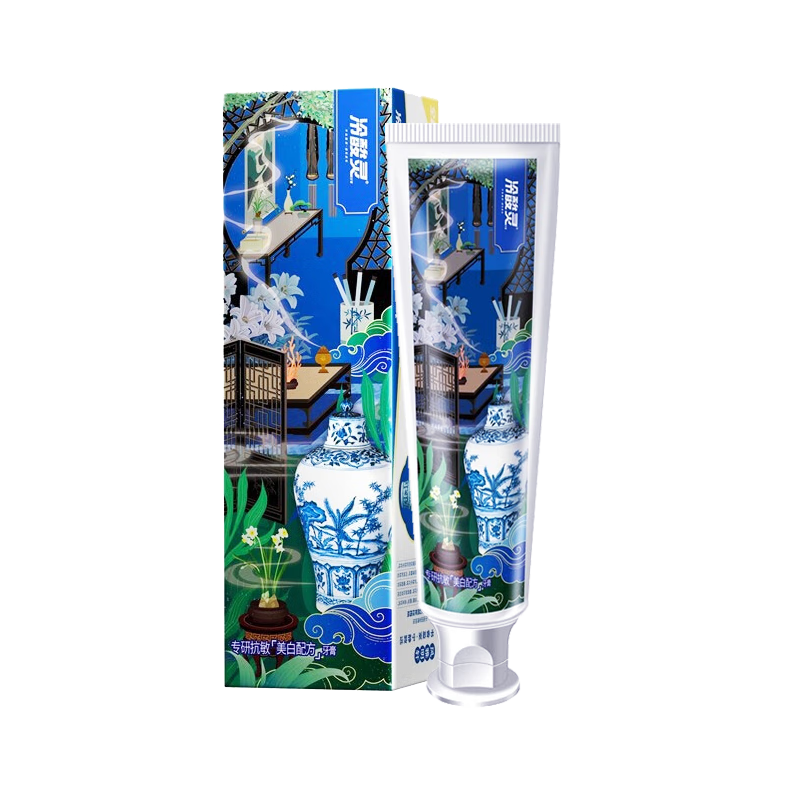 冷酸灵专研抗敏美白酵素牙膏亮白牙齿去牙黄黑国博联名款170g大支家庭装 冷酸灵美白酵素170g*1支