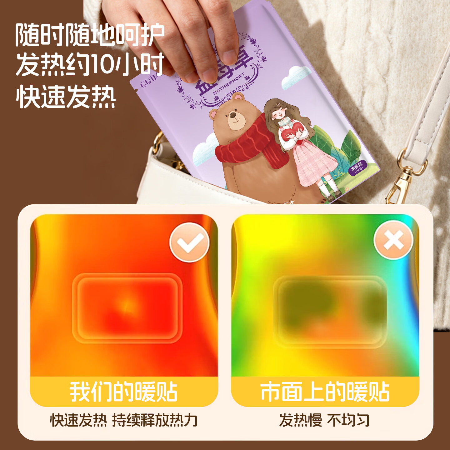 顾甜暖宝宝贴暖身贴草本热敷持久发热冬季暖身女生理期全身通用 50片【生姜暖贴升级款】