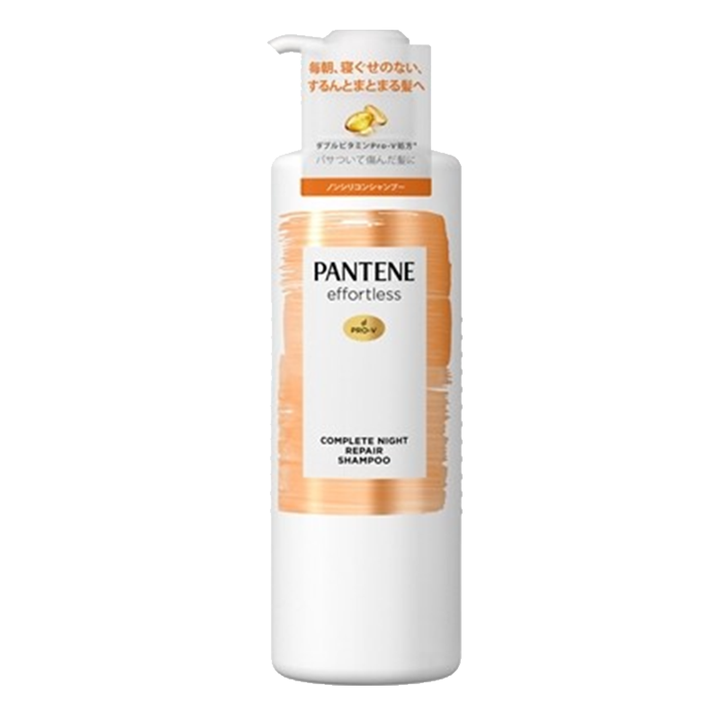 潘婷（PANTENE）effortless系列洗發(fā)水修復受損干枯改善分叉無硅油日本進口480ml
