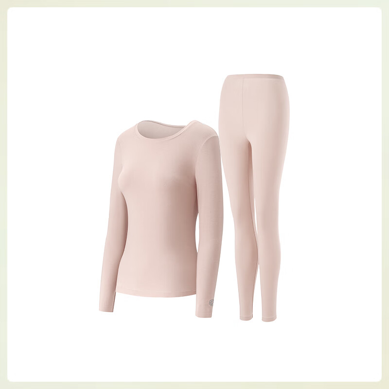 曼妮芬山茶花肌衣无痕轻暖套装女士内衣秋衣秋裤抑菌抗菌亲肤舒适打底衣 雅丹肤 L (165) 适合106-130斤