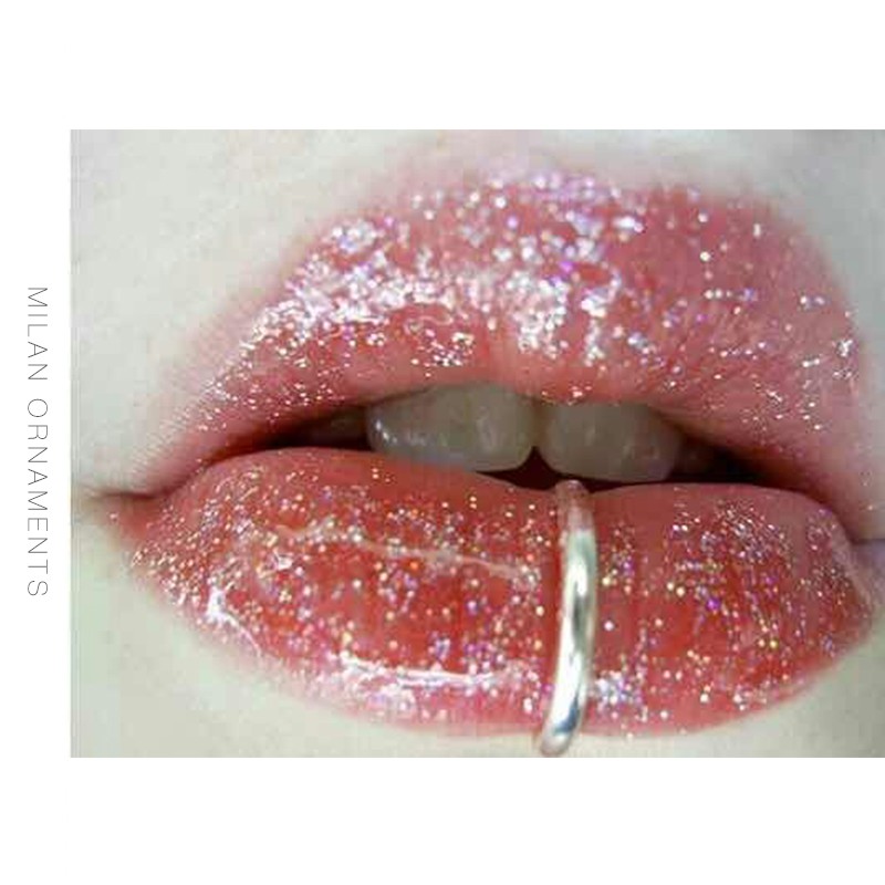 旭杉斯时尚个性钛钢无洞唇环女不用打孔唇钉唇夹体穿刺鼻钉鼻夹假鼻环