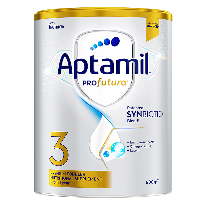 爱他美（Aptamil）白金澳洲版 幼儿配方奶粉 3段(12-36个月) 900g 209元