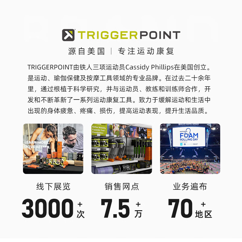 TRIGGERPOINT进口泡沫轴肌肉放松滚轴轮狼牙棒瘦小腿筋膜按摩棒运动健身瑜伽柱 橙色【约33cm空心款/软硬适中】