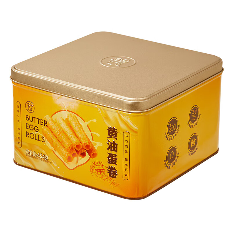 盒马MAX黄油蛋卷传统老式饼干零食休闲解馋零食特产小吃 黄油蛋卷 454g