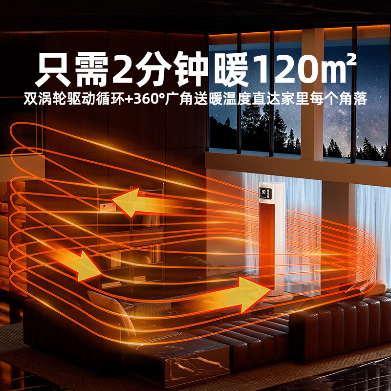 尚度【超级省电王节能丨全屋速热】电热取暖器暖风机石墨烯电暖气浴室家用大面积50平方卧室静音小太阳 机械常规版丨石墨烯双核速热丨过热保护监测丨倾倒断电 2025新款丨升温快丨超省电丨很安全
