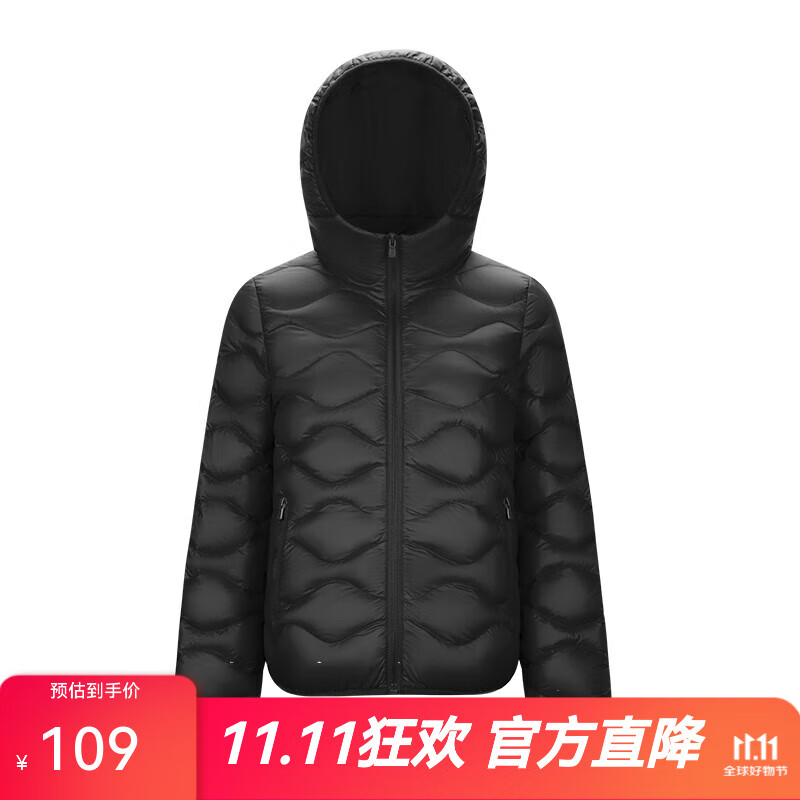 千仞岗秋冬季轻薄羽绒服女士短款连帽时尚百搭休闲保暖轻便外套防寒服