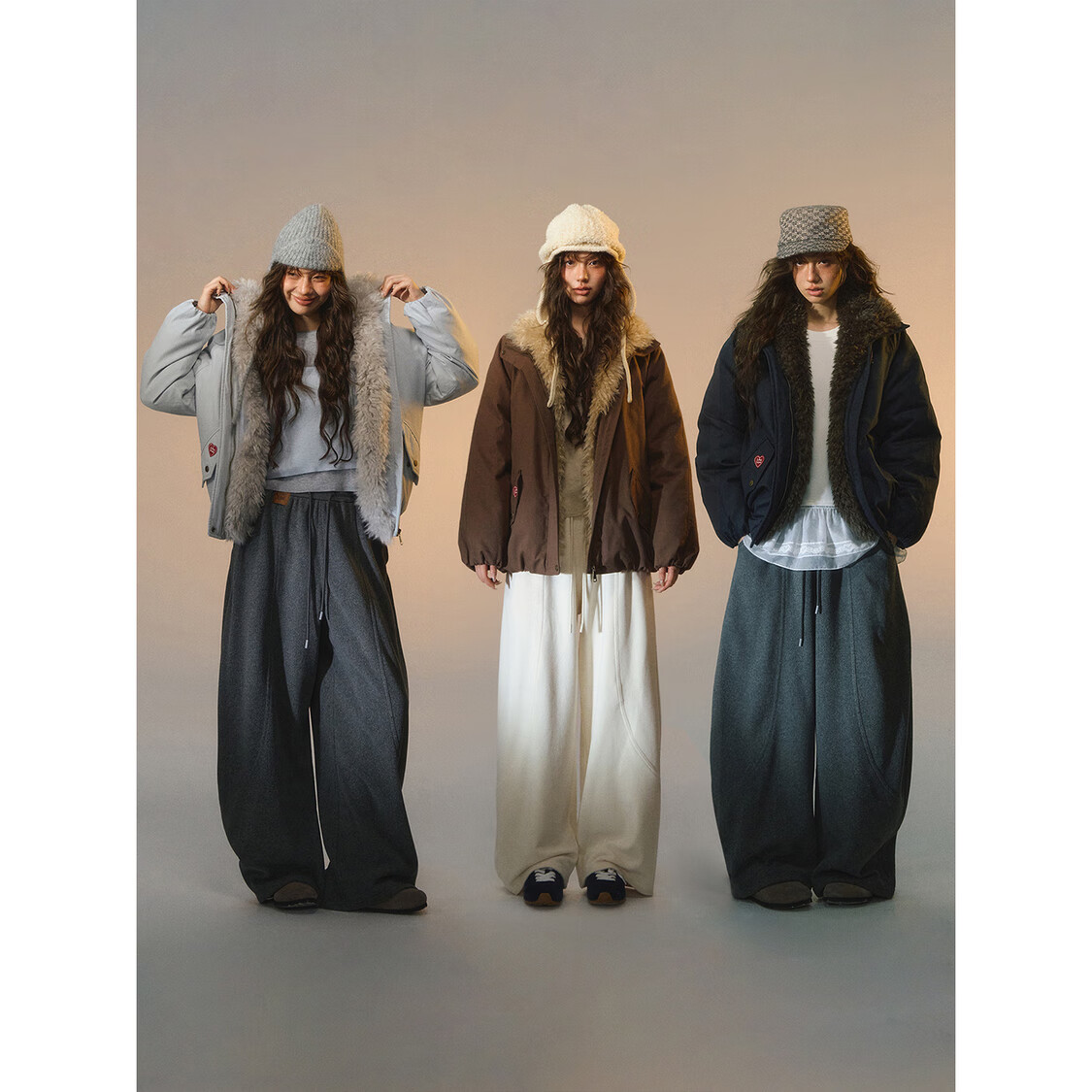 SOMESOWE 可拆卸毛领派克羽绒服保暖冬季新款 深咖色 M