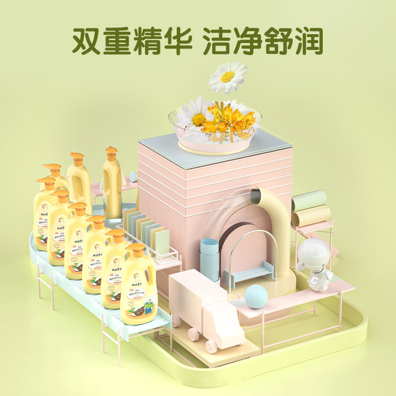 青蛙王子儿童宝宝洗发水沐浴露二合一学生婴儿0-12岁沐浴乳洗头膏全家共享 【椰油】宝宝洗发沐浴露1180ml