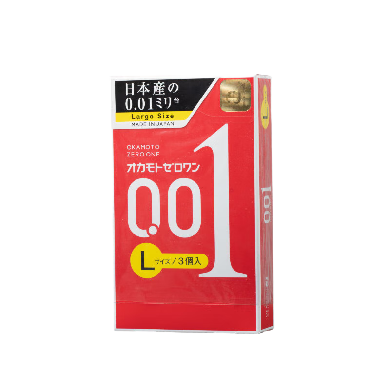 冈本（OKAMOTO）日本进口冈本避孕套安全套冈本001 0.01套套成人用品 计生 001超薄L【1盒】