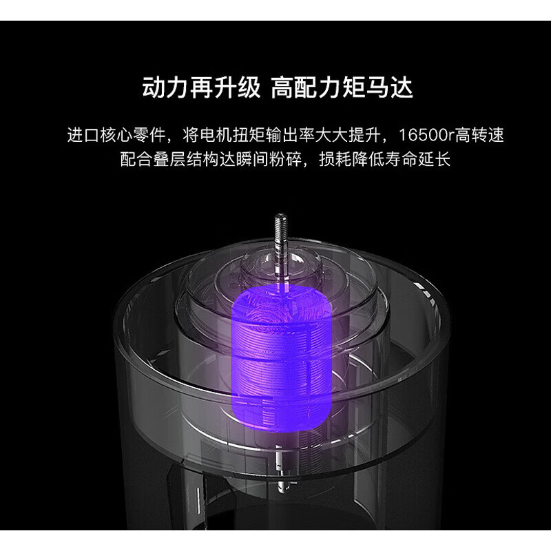 AILUKI日本榨汁杯家用便携式榨汁机水杯一体果蔬果汁机迷你充电式家用 至尊款【拉菲红】双杯/双盖 450ML+350ML 高硼硅杯身+六页精钢刀头